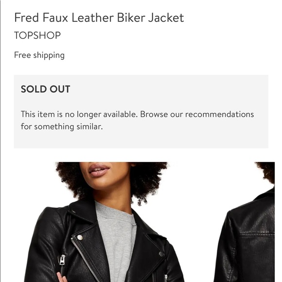 Topshop Leather Jacket NWT - Picture 3 of 7